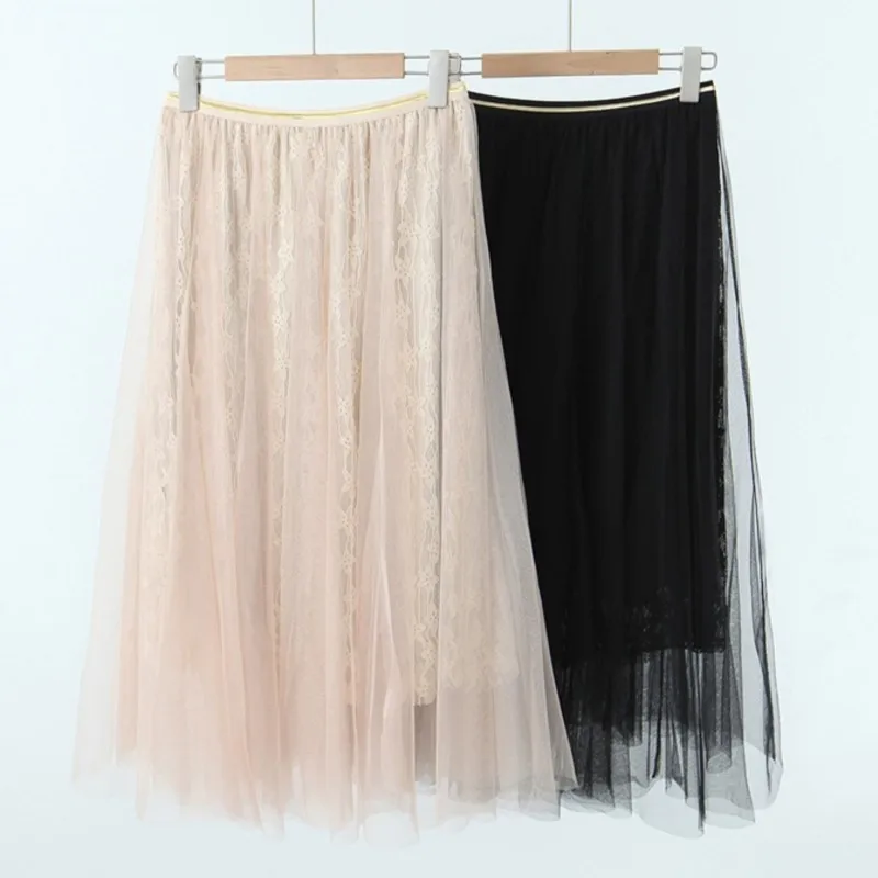 Good Quality Skirts Women Plus Size 2022 Four Season Gold Edge Elastic