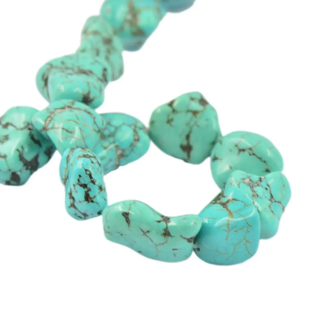 Blue Turquoise Gemstone Stone Nugget Loose Beads with hole Jewelery Making Blue Turquoise Gemstone Stone Nugget Loose Beads with hole Jewellery Making