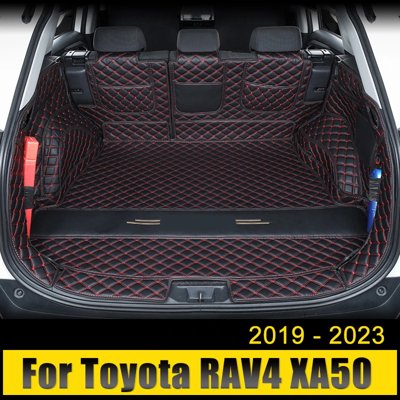 

For Toyota RAV4 XA50 2019-2021 2022 2023 Custom Trunk Mats Leather Durable Cargo Liner Boot Carpets Rear Interior Accessories