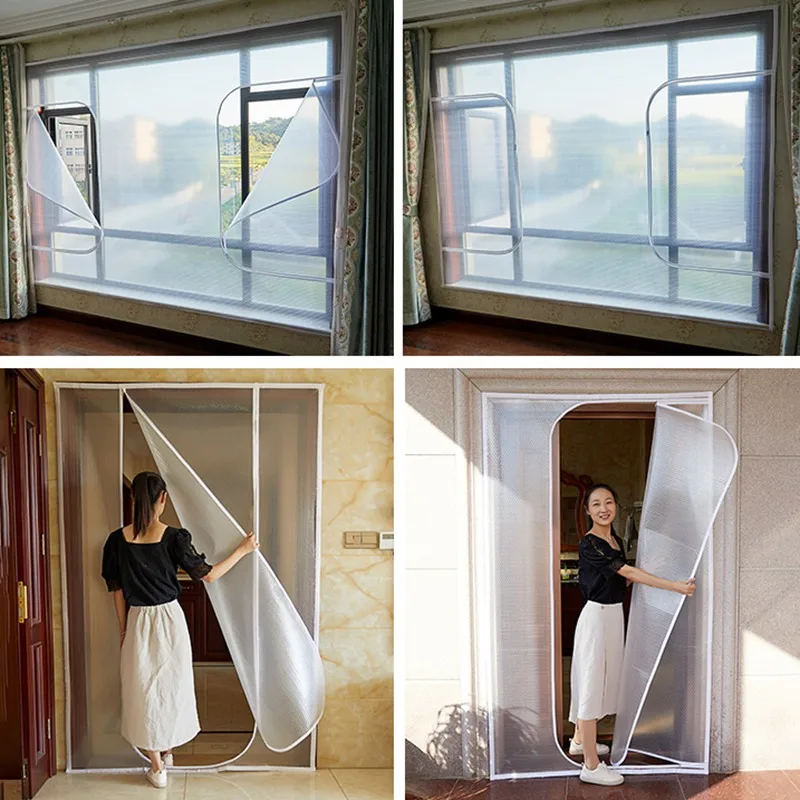 Customizable Winter Window Keep Warm Film Double Layer Windproof Curtain  With Zipper Self-Adhesive Window Heat Protection Film