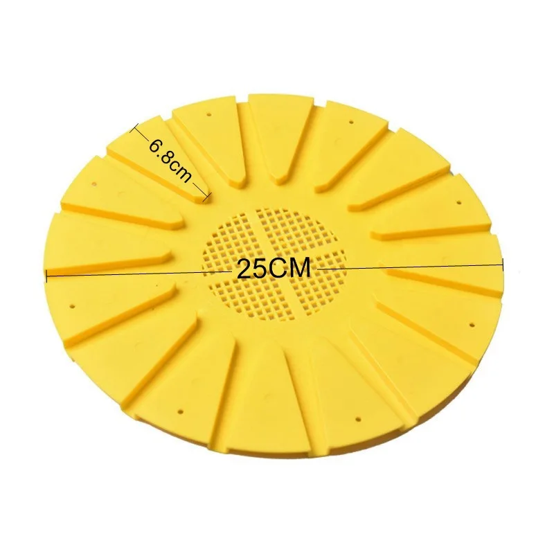 Bee 16 way Escape Device Bee Controller Plastic Beehive Nest Door Yellow Round Beekeeping Tools