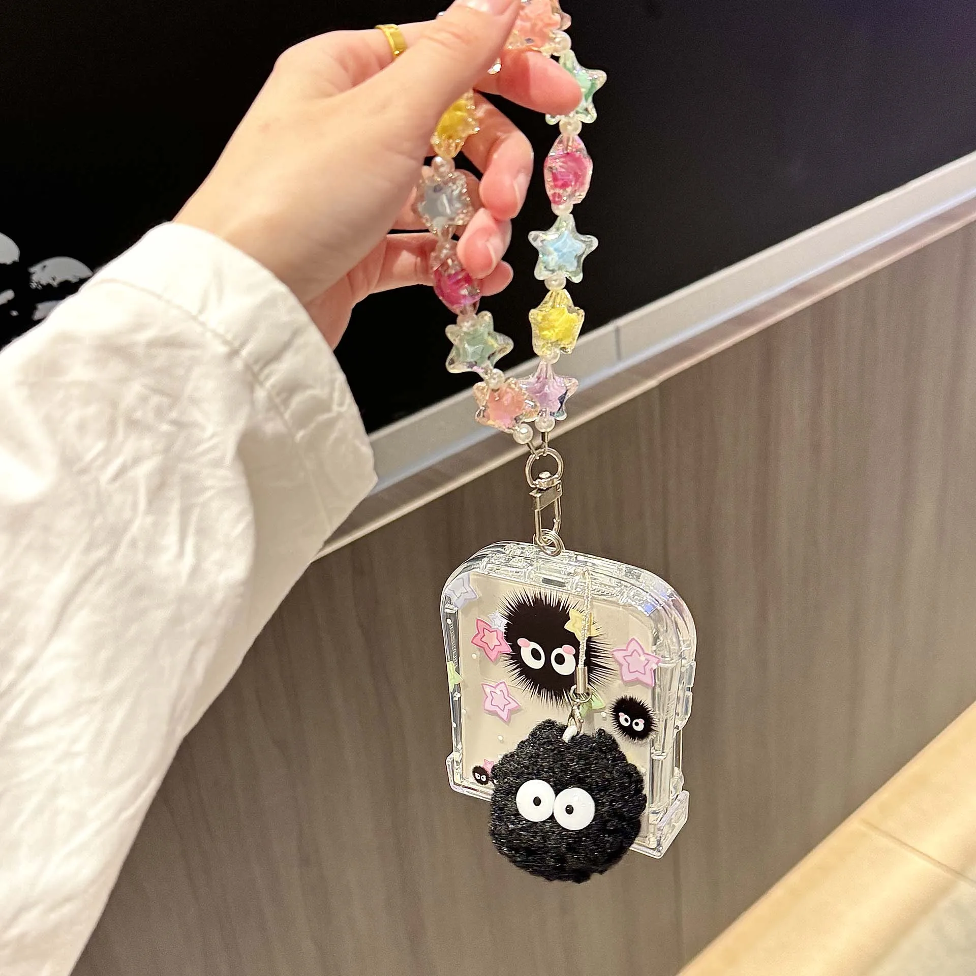 Charming Cartoon Elf Star Pendant Phone Case - Cute & Durable Hard Cover with Bracket