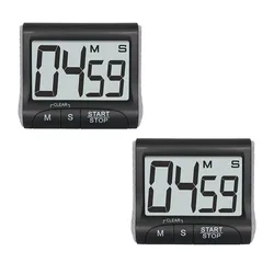 Magnetic Digital Kitchen Timer with Loud Alarm for Cooking, Meetings, and Study Sessions (2PCS)