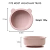 Baby Silicone Children's Tableware BPA Free Infant Waterproof Suction Cup Bowl Portable Solid Color Feeding Food Tray 4