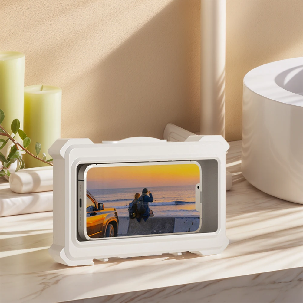 Description Picture 6 of itemWall Mount Shower Phone Holder with 360° Rotation Mobile Phone Shelves Phone Holder for Bathroom Mirror Bathtub Up To 7 Inch