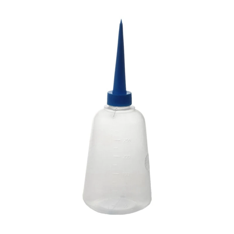 

4X 250Ml Clear White Blue Plastic Liquid Glue Applicator Bottle