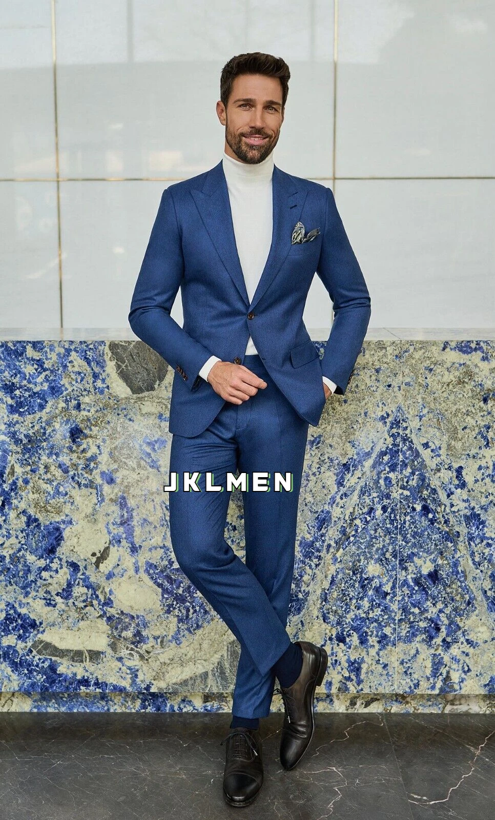 Men's Jacket Lapel Groom Suit Business Wedding Party Banquet Suit Custom   Mускульный Kостюм  Blazer Verde Hombre