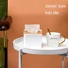 Square Paper Holder with Thick Material Anti Deform Moisture Proof Dust Proof Hotel Restaurant Canteen Bank Organization Box 6