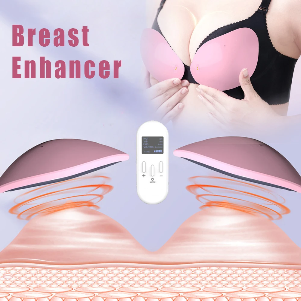 Electric Heated Vibration Breast Enhancer EMS Breast Massage