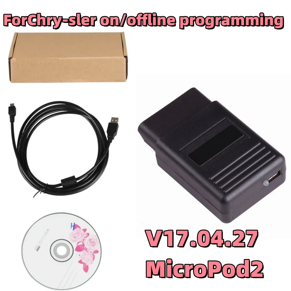 MicroPod2 с программным обеспечением V17.04.27 odb2 MicroPod2 для Chryler J-ep Dod-g Fi-t автомобильная программа Micro-Pod ii поддержка онлайн-программирования
