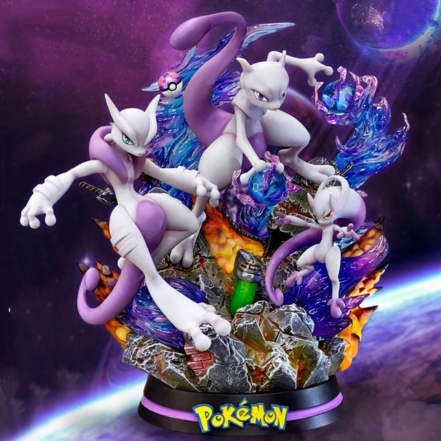 Figura Pokémon Mewtwo Deluxe Com Luzes De Led De 35 Cm