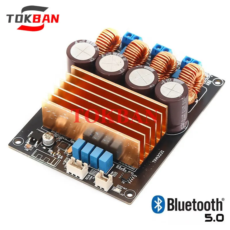 

Tokban TPA3221 100w*2 2-channel Digital Amplifier Board High Power Bluetooth 5.0 Low Distortion HIFI Class D Amplifier Audio