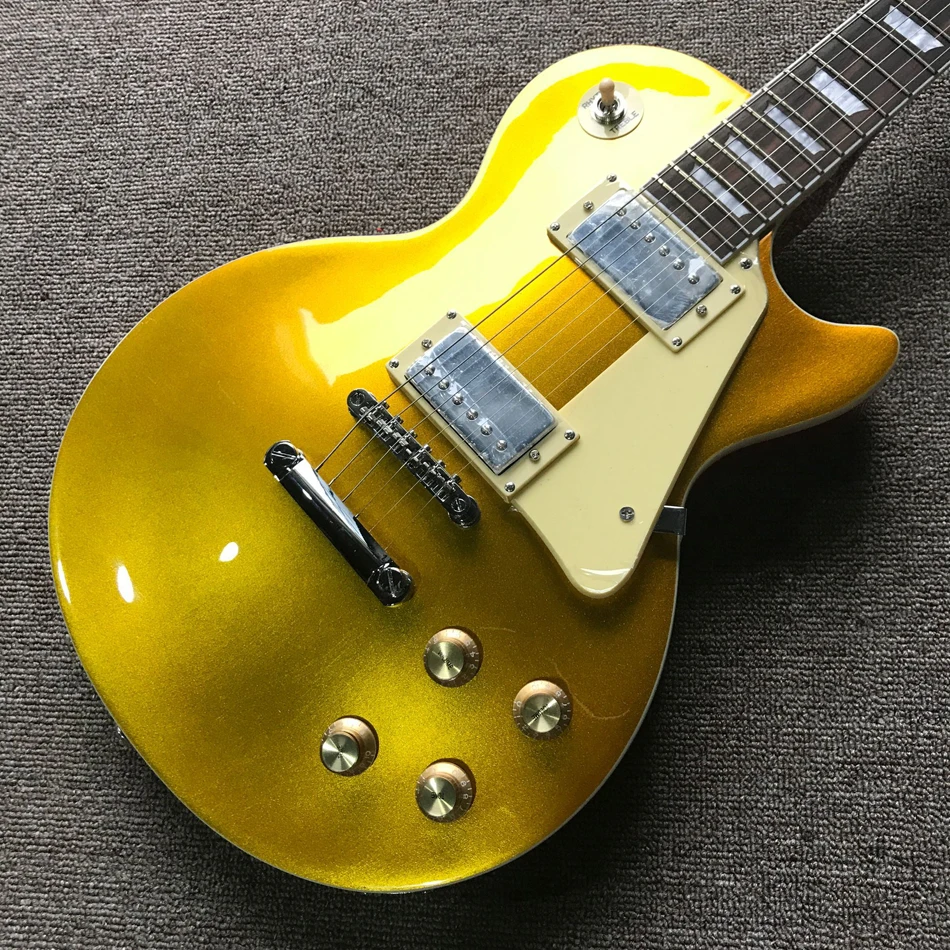 

High Quality Electric Guitar,Gold Top Red Back,Rosewood Fingerboard,Free Shipping