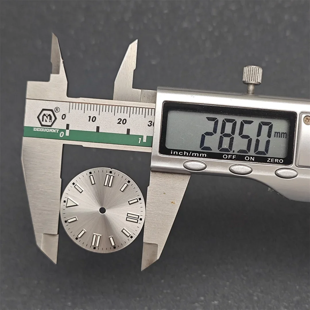 28.5mm Green Luminous Watch Dials Sunray Strips Nails No Date Watch Faces Replace Accessories for NH35/8215/2813/2836 Movements watch face accessories watch dial accessories