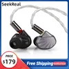 SeekReal Dawn 10mm*14mm Square Planar Driver + 1*BA Hybrid Drivers HiFi In-Ear Earphones with 0.78 2pin Detachable Silver-plated 1