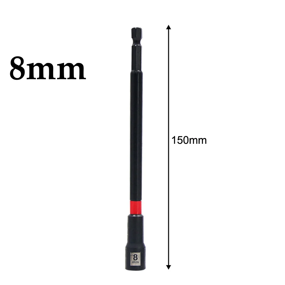 1/5PCS 6 Inch Magnetic Long Nut Driver For Impact Drill Hex Socket Adapter 8-14mm Extended Socket Wrench Power Tool – Detail 32