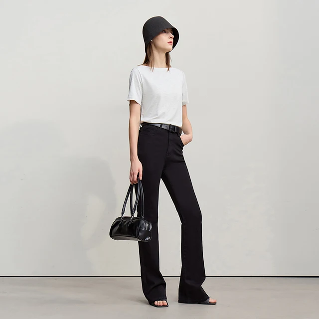 Amii Flared Jeans Autumn 2026 New Commuter Style Casual Versatile Women's Pants Solid Color Denim Trousers For Women 12621032 4