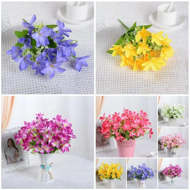

Artificial Flowers 18 Heads Wedding Party Home Decoration Fake Floral Bouquet