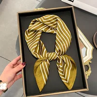 Luxury Brand Satin Shawl Design Print Silk Square Scarf Women neck scarves Wrap Headkerchief Beach Hair Band women's bandana 5
