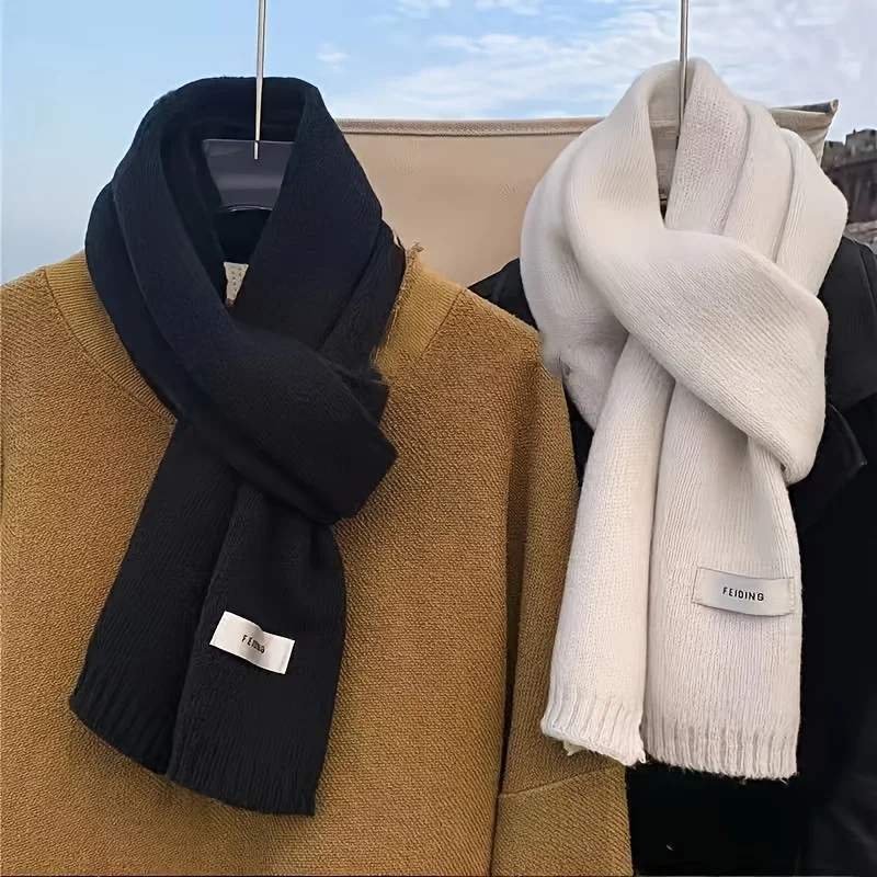 Men's & Women's Soft Thickened Scarf - Warm Winter Neck Warmer, Elastic Stretchable Unisex Couple Matching Scarves