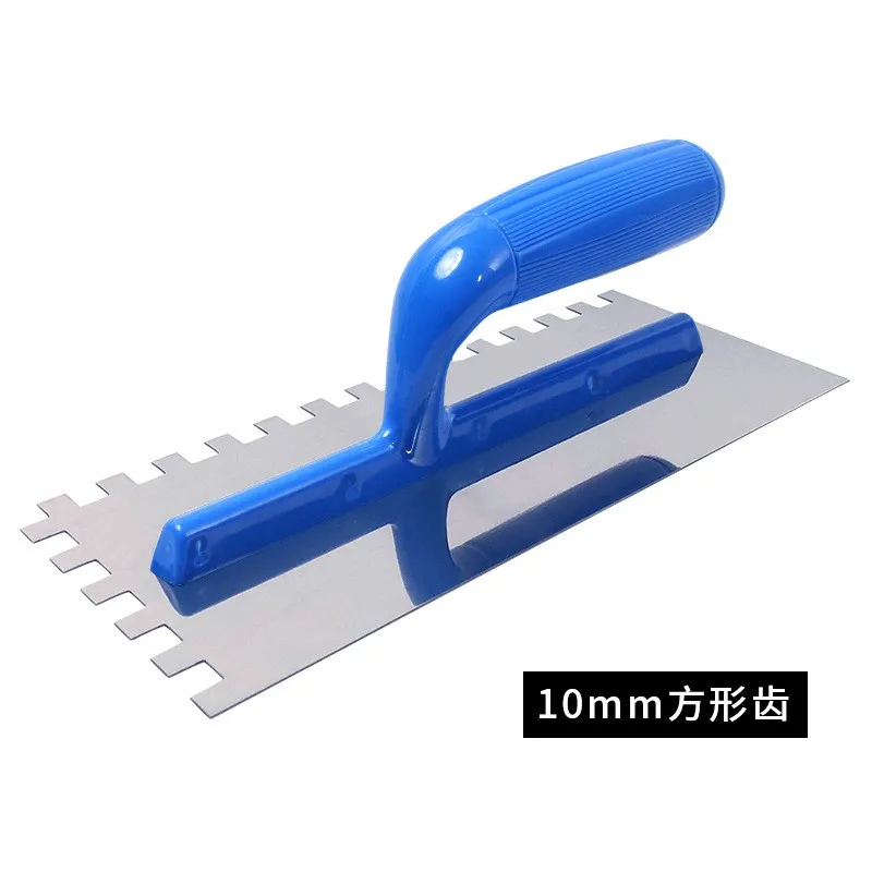 Ceramic 12tile glue thin paste serrated scraper trowel pull groove square tooth shape trowel stainless steel putty knife scraper 4