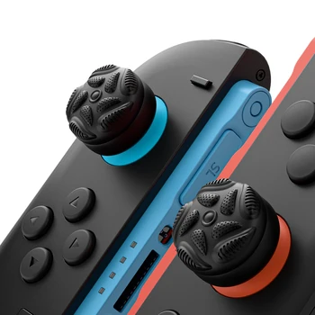 PlayVital 4pcs Thumb Grips for Nintendo Switch 2 Joycon, Silicone Joystick Caps Cushion Cover with Anti-Slip Raindrop Design 2