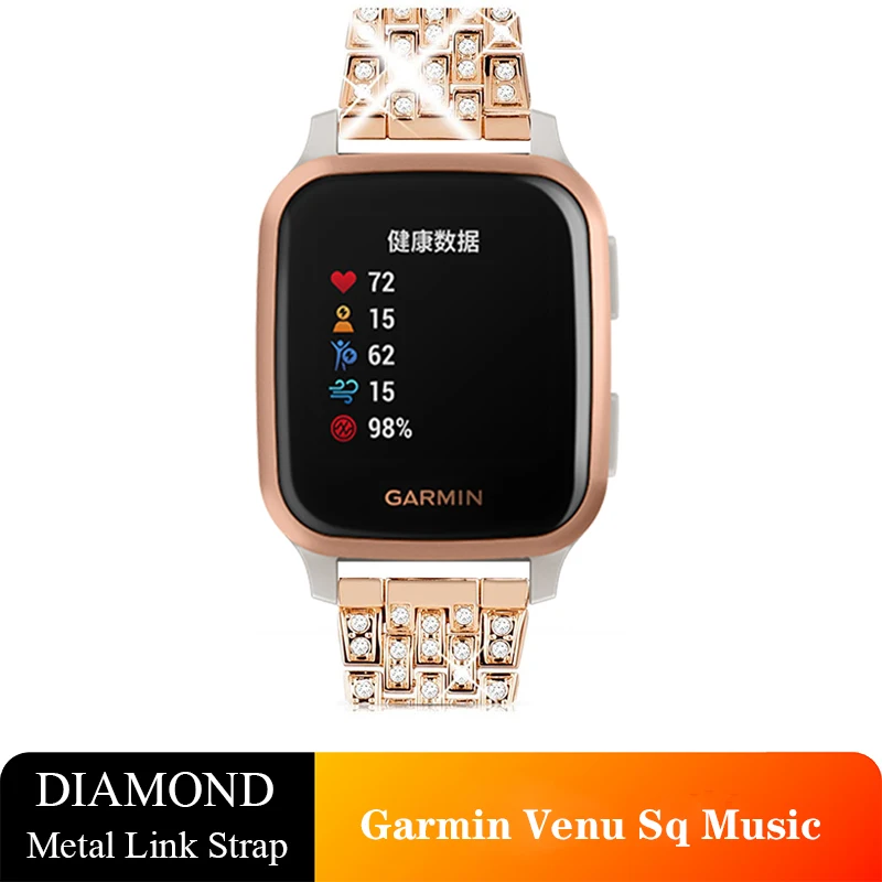Metal Watch band For Garmin Venu Sq/Music Smart Watch Band For