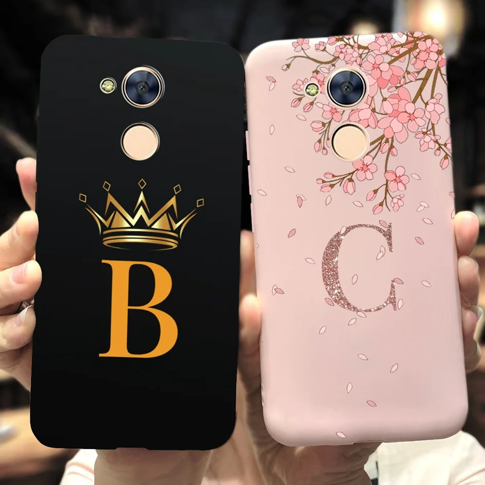 Per Honor 6A Custodia Honor6A Pro Cover Per Telefono Cute Abc Letters Crown Paraurti Antiurto Per Honor Holly 4 Dli-Al10 Dli-Tl20 Soft Capa