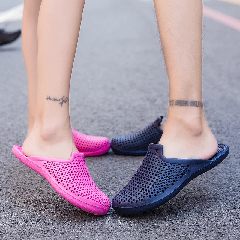 Unisex Mens Slippers Summer Outdoor Clogs Soft Men Bathroom Slippers Couple Ladies Light Sandals Slippers Non-slip Slippers