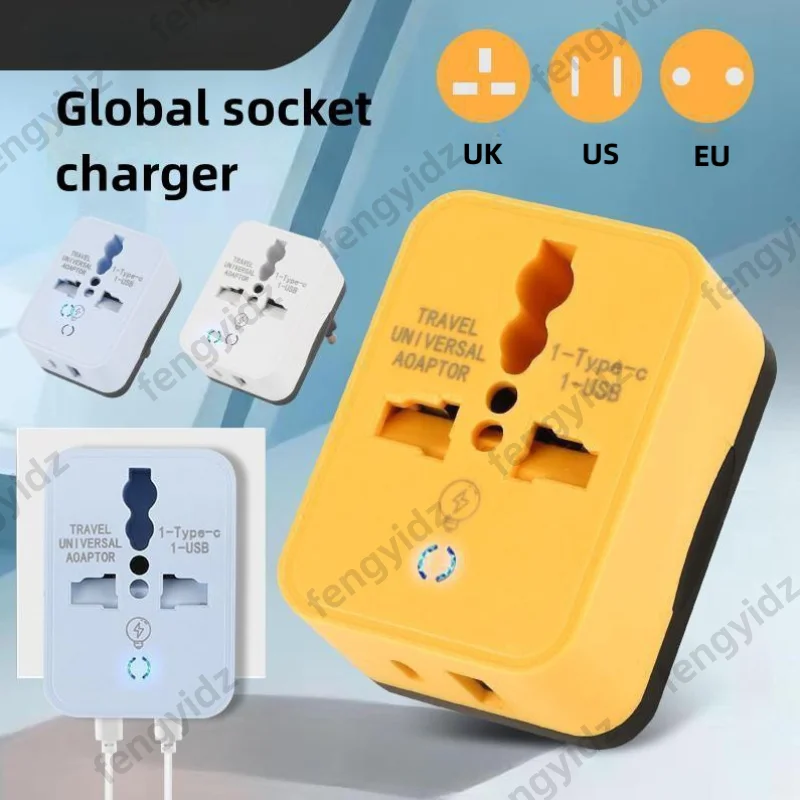 Universal Travel Adapter with USB Type-C Port - Power Charger and Outlet Converter