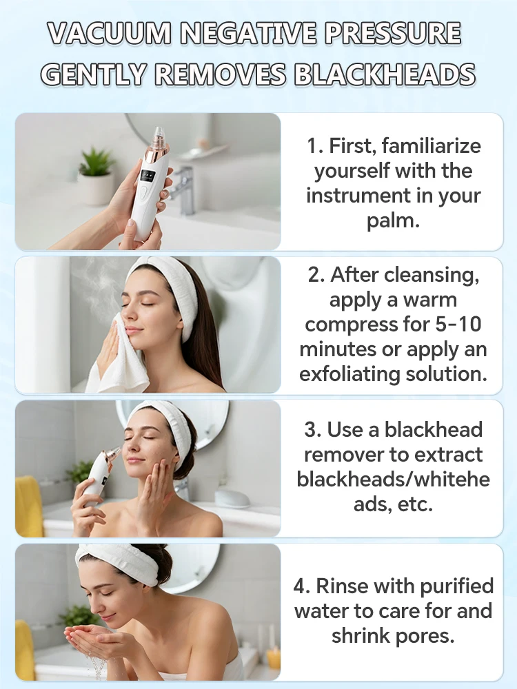 Generation-2, Removes impurities from the surface of the nose with high tech vacuum suction, say goodbye to blackheads and acne. 6