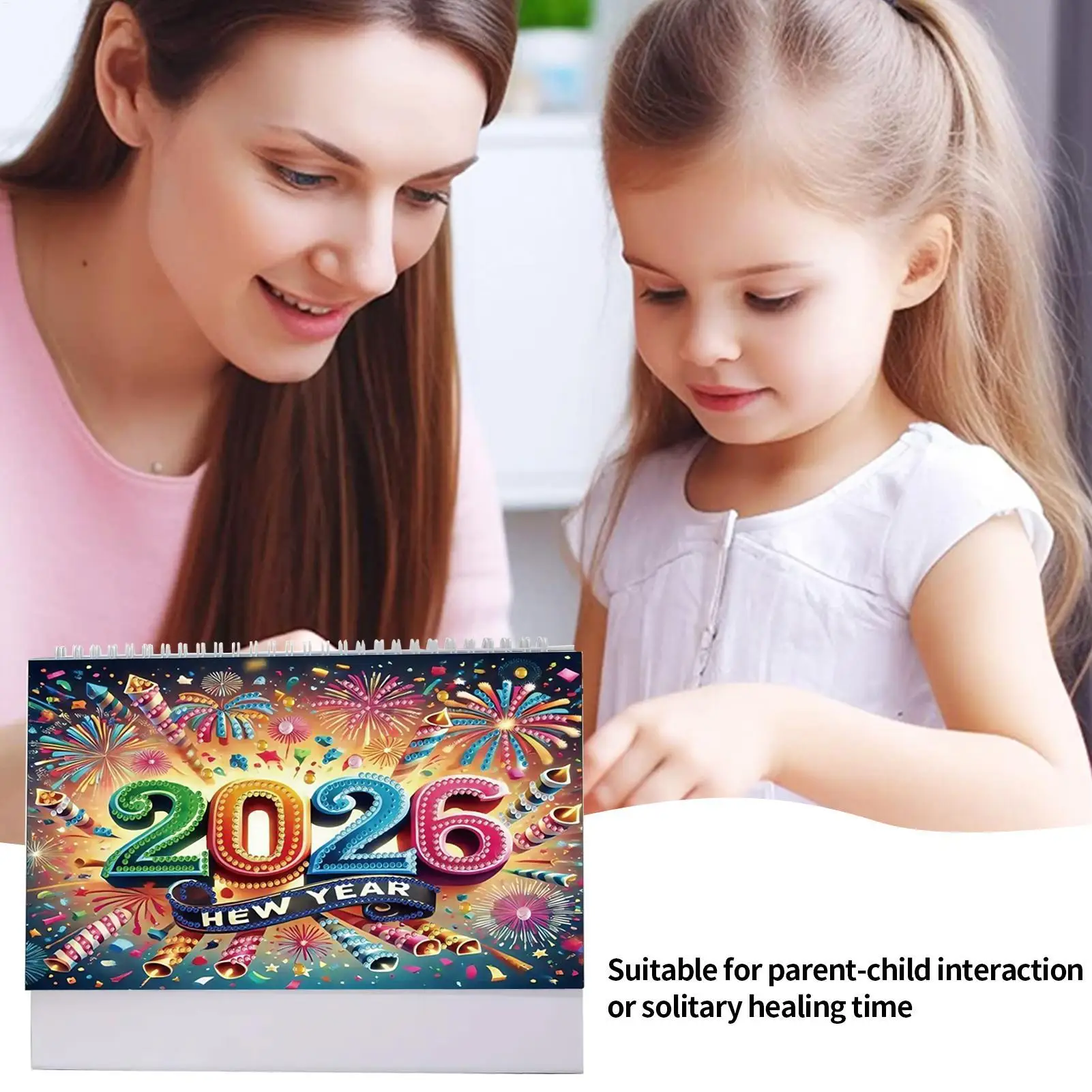 Calendar For Desk Rhinestone Painting 2026 Desktop Calendar Planner Monthly Planner Home Decor For Apartment Dorm Office Living