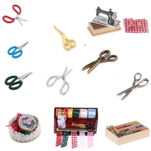 

1:12 Dollhouse Miniature Accessories Simulation Crafts Toys Metal Sewing Scissors Sewing Machine Furniture Toy