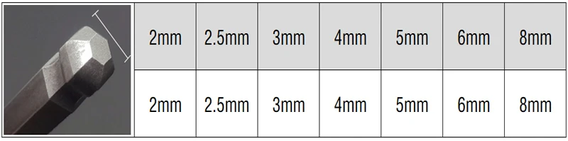 Description Picture 3 of itemBall End Hex Screwdriver Bits Set Allen Wrench Screw Driver Drill Bit 1/4Inch Shank Magnetic S2 Steel 65/100mm Hand Repair Tools