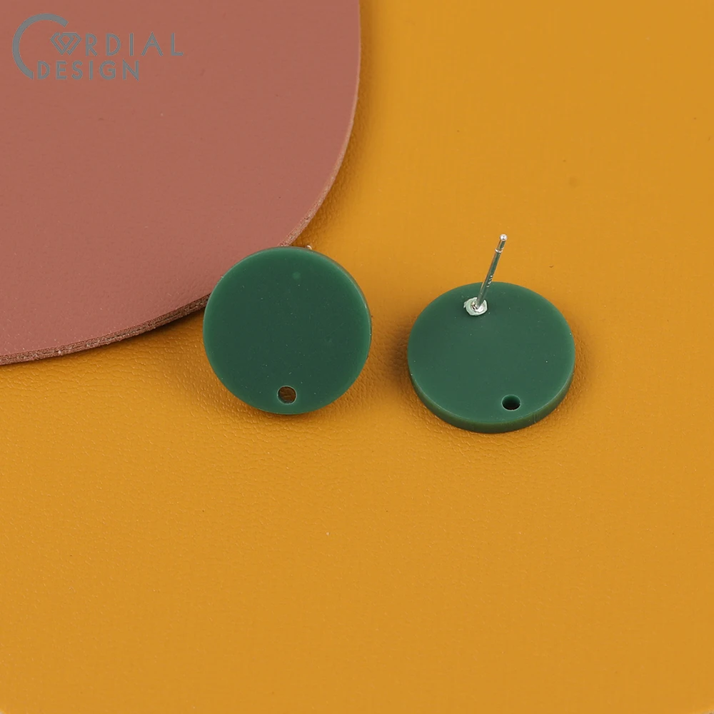Cordial Design 100Pcs 16*16MM Jewelry Accessories/Earrings Stud/Multicolor/Hand Made/Round Shape/Jewelry Findings & Components - cordial