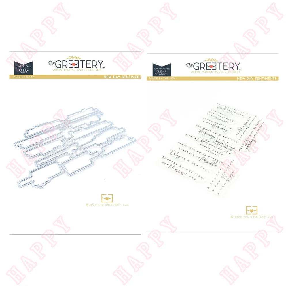 

Metal Cutting Dies Stamps New Day Sentiments Decoration For DIY Scrapbooking Diary Album Paper Template Card Embossing Handcraft