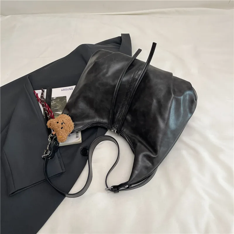 PU Leather Shoulder Bag Large Tote Bags Trendy Crossbody Bag for Women Work Shopping Travel Daily