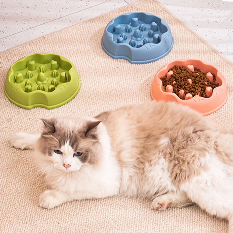Slow Feeder Dog Bowls Dish Puppy Food Water Bowl For Dog Cat Non Slip Slow Eating Puzzle Maze Fun Pets Feeding Bowl Anti-gulping 4