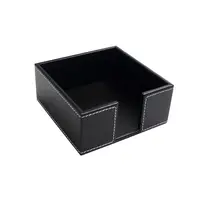 PU Leather Square Cocktail Napkin Holder Tissue Box Paper Serviette Dispenser 1