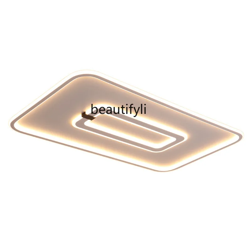 

LBX Lamp in the Living Room Led Simple Modern Rectangular Ceiling Lamp Fashion Study and Restaurant Lobby Light