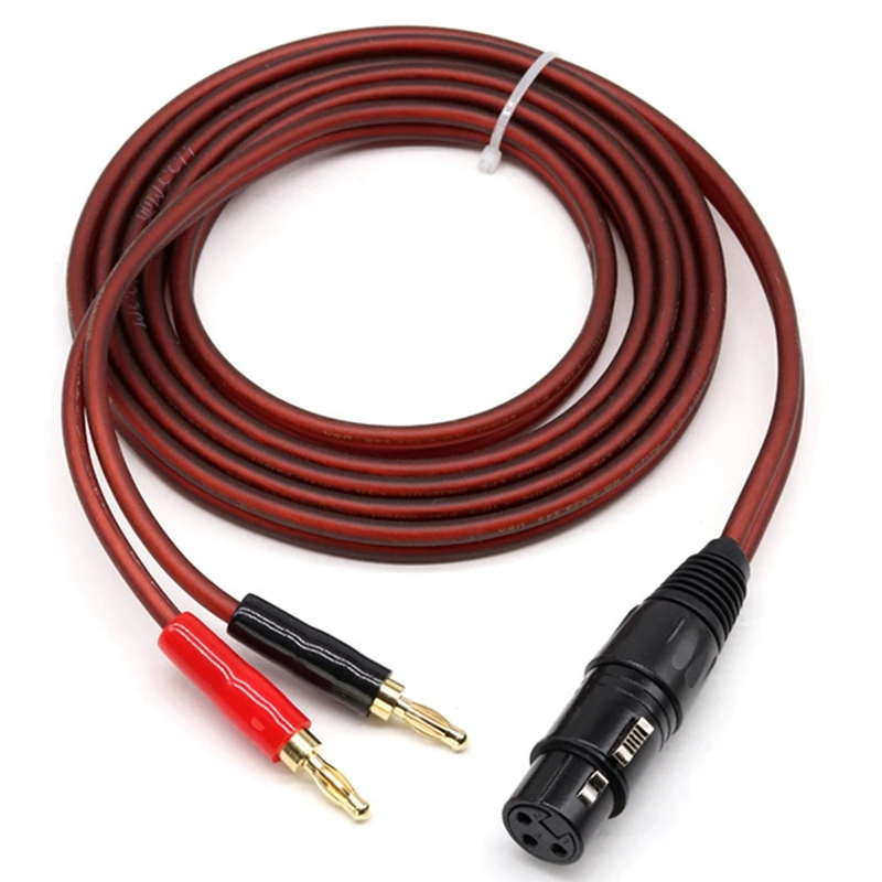XLR-바나나 스피커 케이블, XLR 3핀 듀얼 바나나 플러그 오디오 케이블, XLR3 Pro Hifi에 대한 금도금 4Mm 플러그