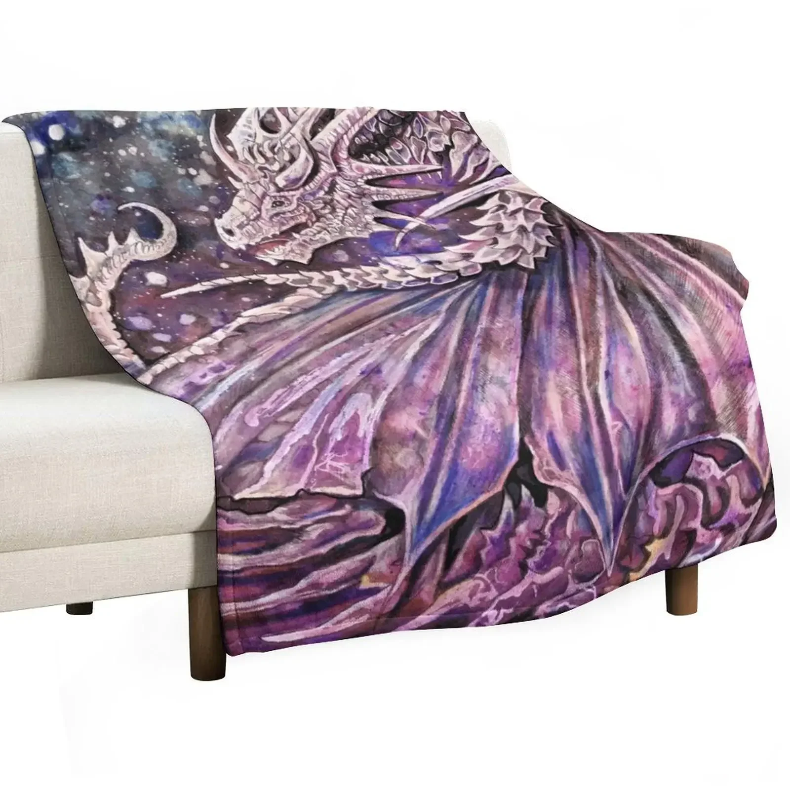 

Undead Dragon Throw Blanket Winter beds Plaid Fluffys Large Blankets