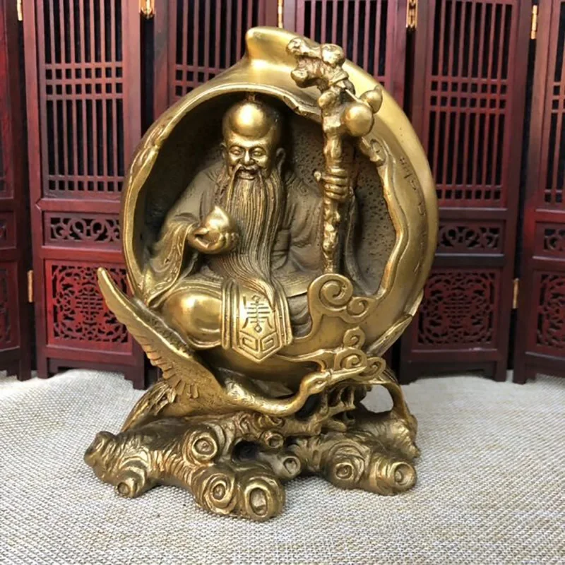 

Китайская медная фотостатуя Fengshui с красной короной