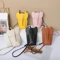 Cute Elephant Crossbody Bags For Girls Women Leather Soft Small Purses Card Wallet Phone Shoulder Bags Solid Color Mini Wallet 1