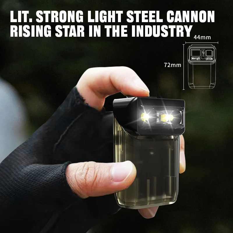 WARSUN Mini Lampe De Poche EDC Rechargeable 300 Lumens – Lampe Torche LED Magnétique Compacte Avec Clip De Poche, Légère Et Résistante à L'eau, Idéale Pour Le Camping, La Randonnée, Les Situations