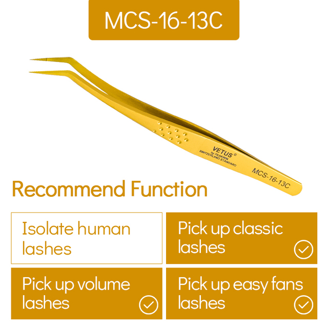 Vetus MCS All size single pack tweezers for eyelash extensions