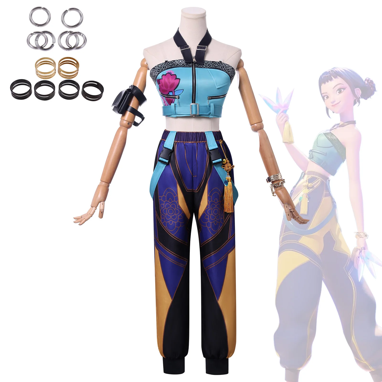 Costume Cosplay K-Pop Rumi Zoey Mira Pour Filles – Ensemble Complet (Veste, Top, Jupe) Pour Halloween, Spectacles !