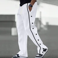 Pantalon Long en Jacquard, simple boutonnage, Patchwork, ample, grand pantalon décontracté, polyvalent, sanitaire, nouvelle collection printemps et automne 2025 3