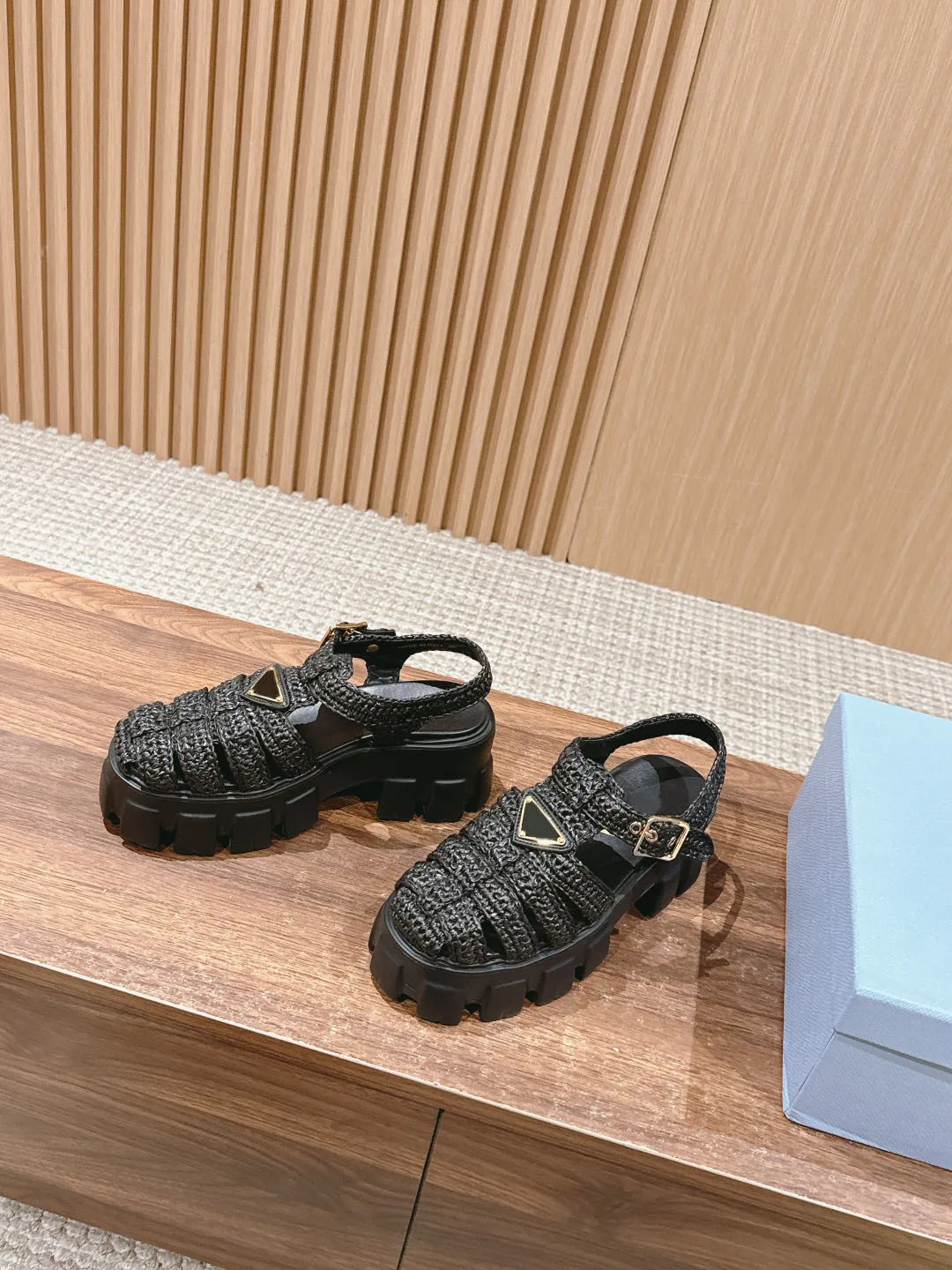 Women's Shoes Crochet Cage Sandals Raffia Fisherman Platform Sandal Logo Brand Vipol 9992403081019