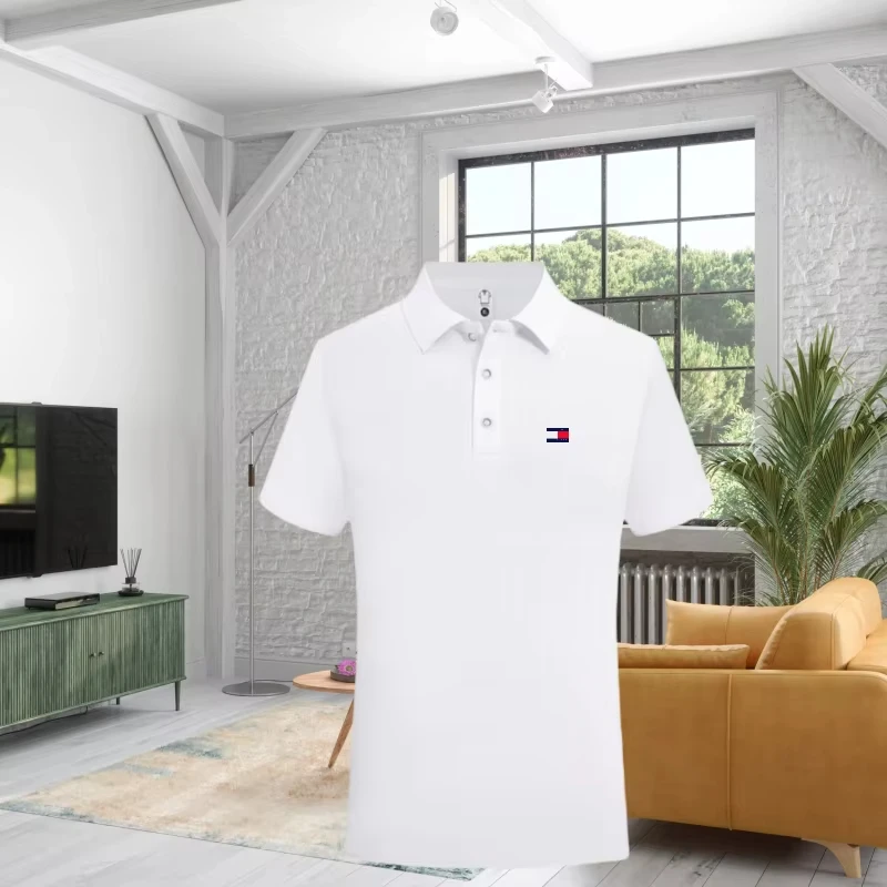New Men's Polo Shirt Luxury Brand Printed Couple T-shirt Classic Pattern Short Sleeve Street Leisure Business Polo